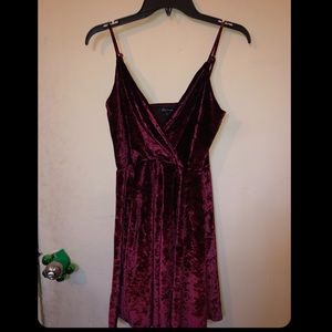 Red Burgundy Velvet Dress